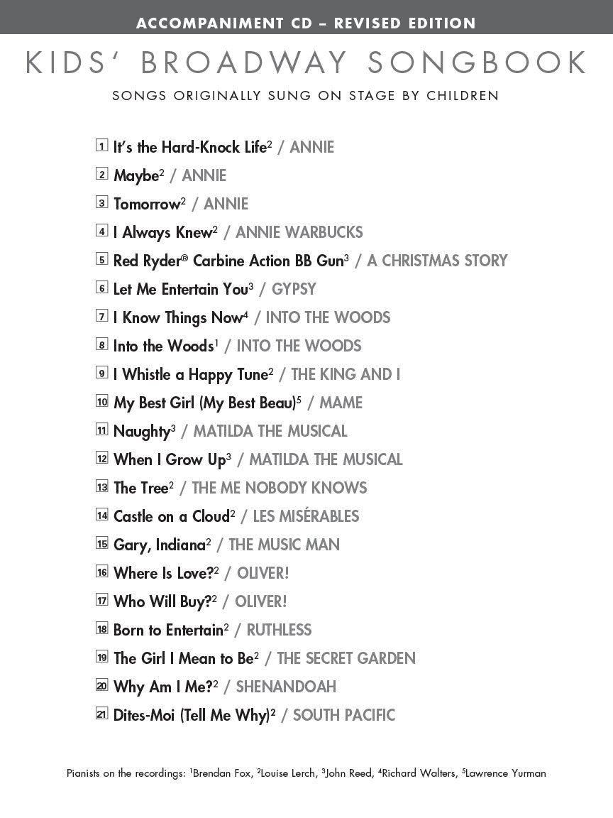 Kids' Broadway Songbook