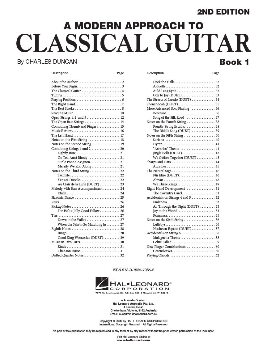Modern Approach to Classical Guitar - Book 1