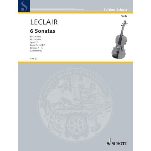 Leclair: 6 Sonatas, Op. 12, Volume 2: 4-6