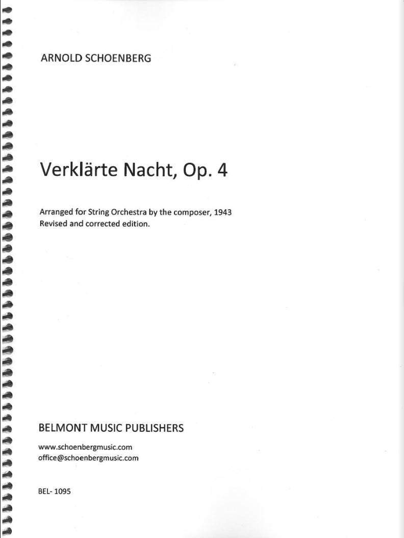 Schoenberg Verklarte Nacht Op 4 Arranged for String Orchestra Mini Score