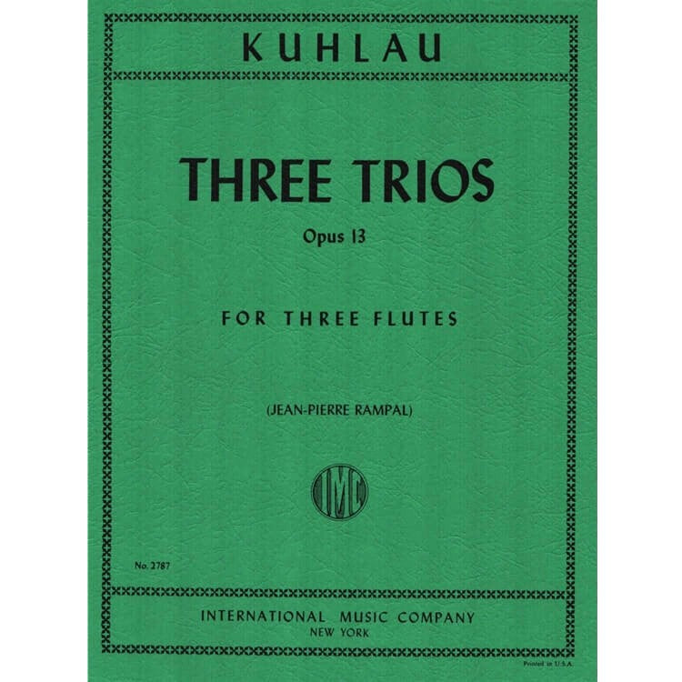 Kuhlau Three Trios, Opus 13 for Flute