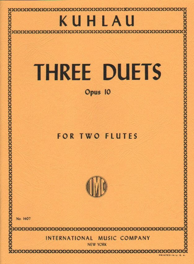 Kuhlau Three Duets, Opus 10 for Flute