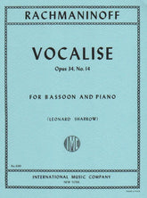 RACHMANINOFF VOCALISE BASSOON