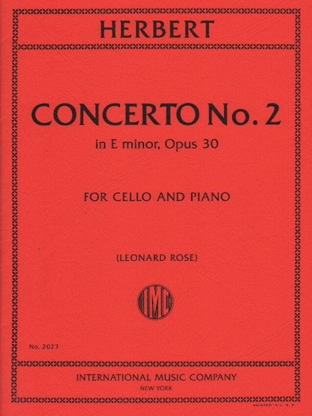 Herbert Cello Concerto No. 2 in E minor, Opus 30