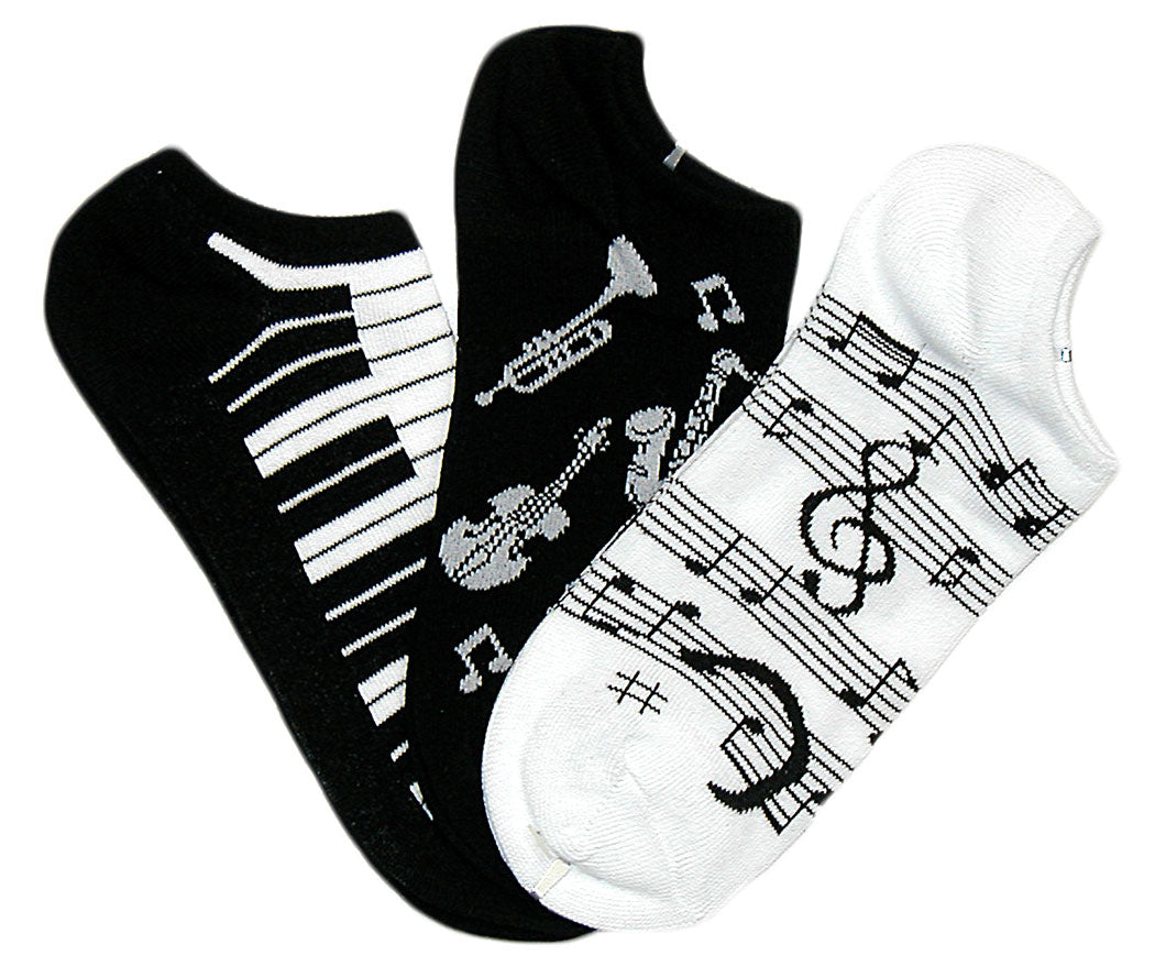 Socks: Music Socks 3 Pack - Women's
