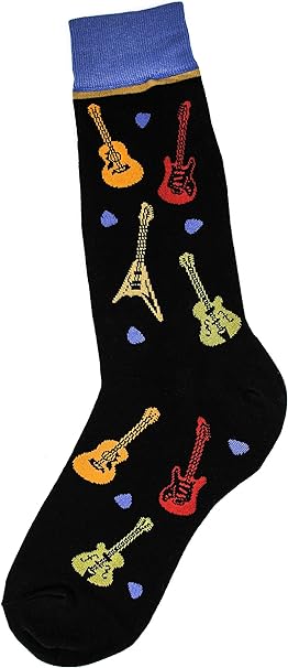 Socks: Men's All Over Guitar Socks