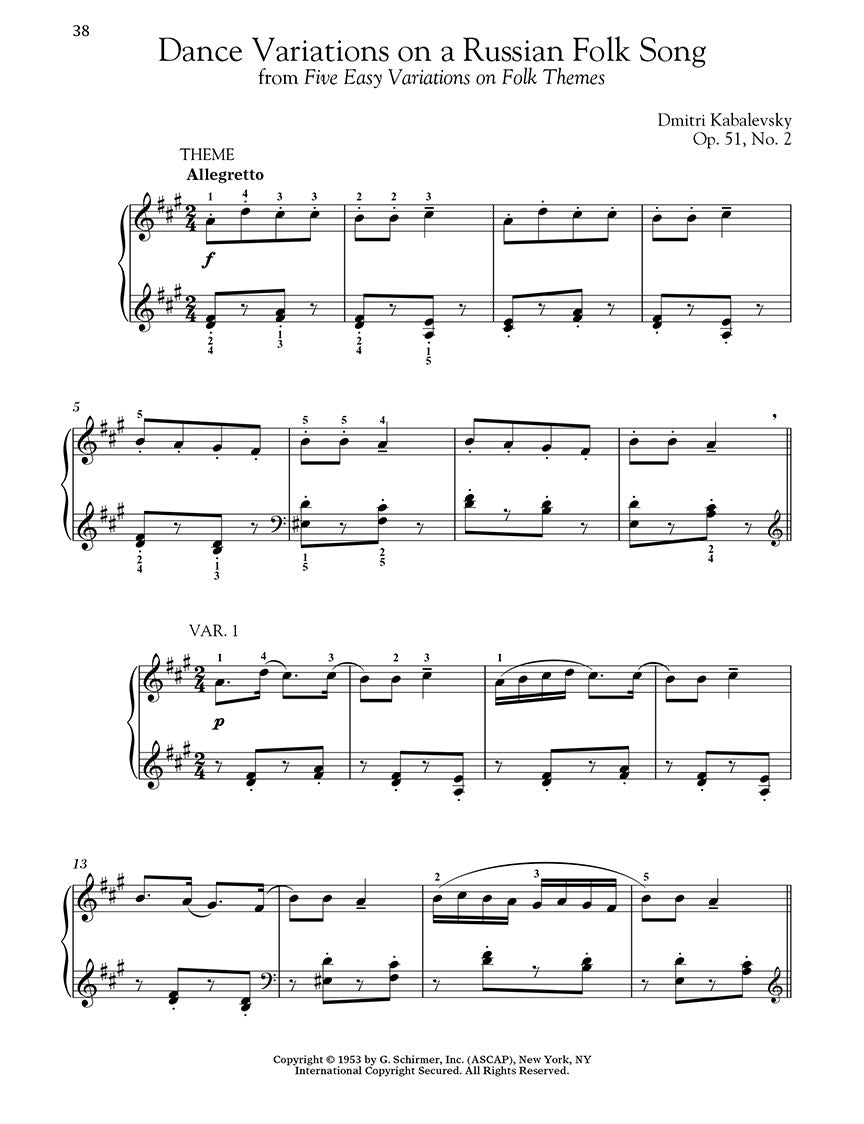 Kabalevsky - Selected Piano Pieces - Schirmer Performance Editions