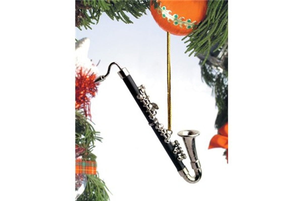 Ornament: 5.25" Black Bass Clarinet