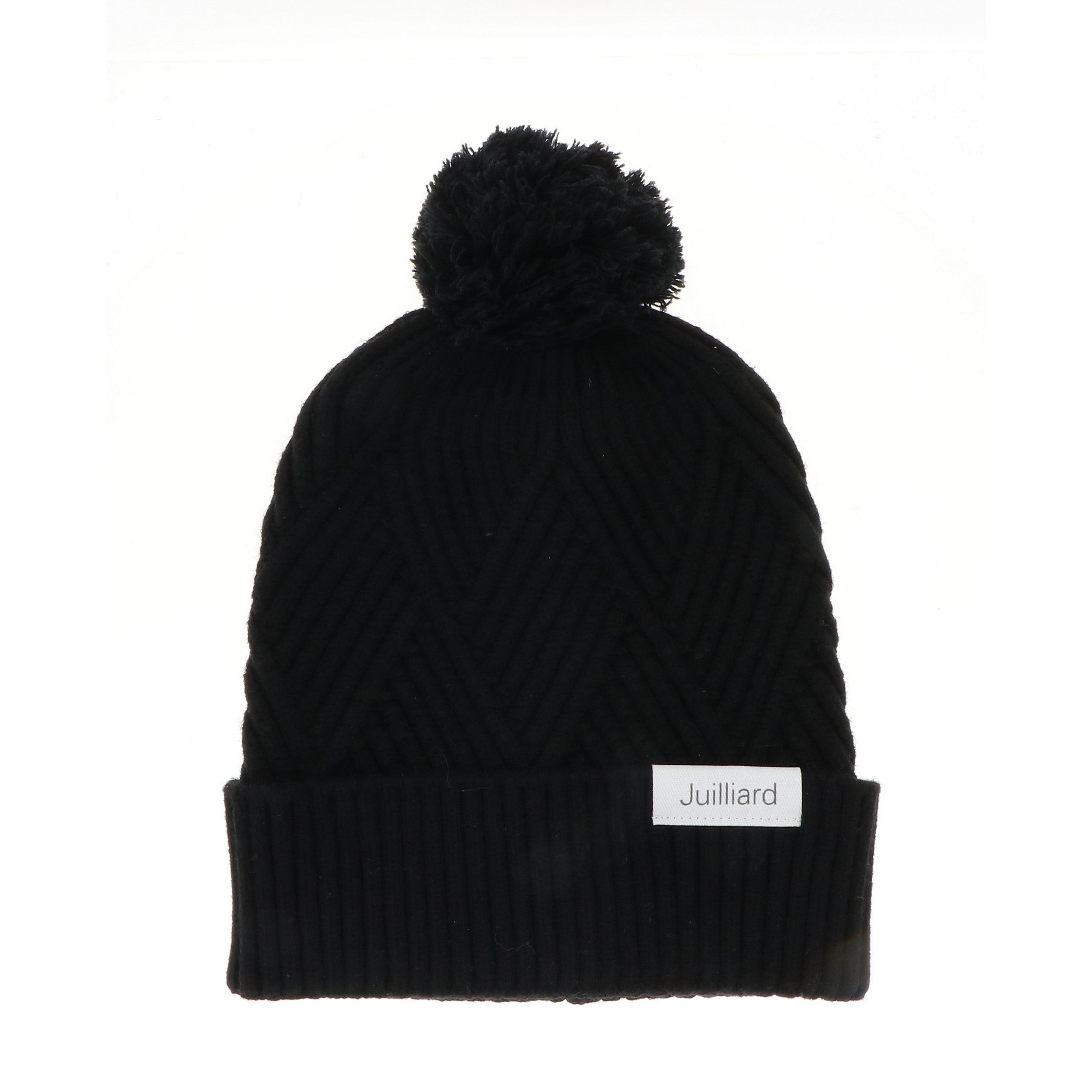 Beanie: Juilliard diamond textured winter cap with puff