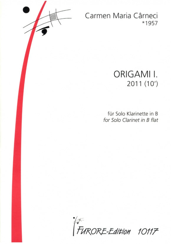 Carneci Origami I Solo Clarinet