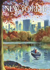 Card: Autumn Central Park - New Yorker Cover (blank inside)