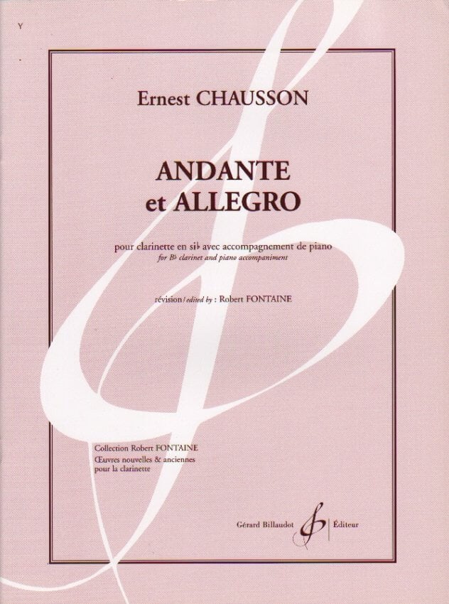 Chausson Andante et Allegro Clarinet and Piano