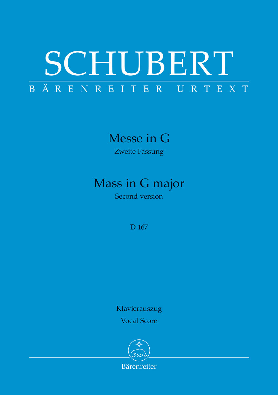 Schubert: Mass in G Major, D. 167 - Second Version (Vocal Score)