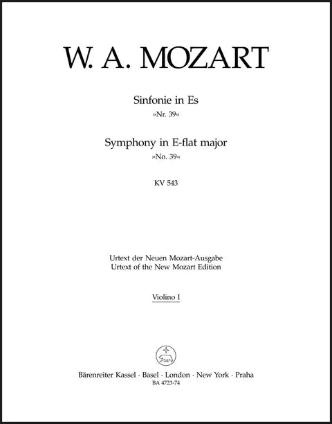 Mozart: Symphony no. 39 in E-flat major K. 543 Violin 1