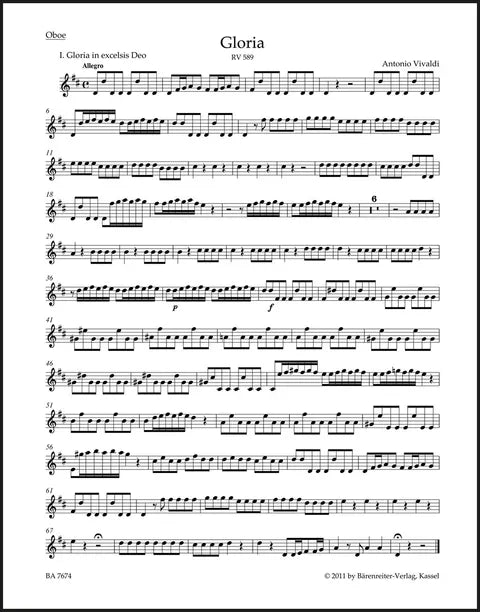 Vivaldi: Gloria RV 589 Wind Set