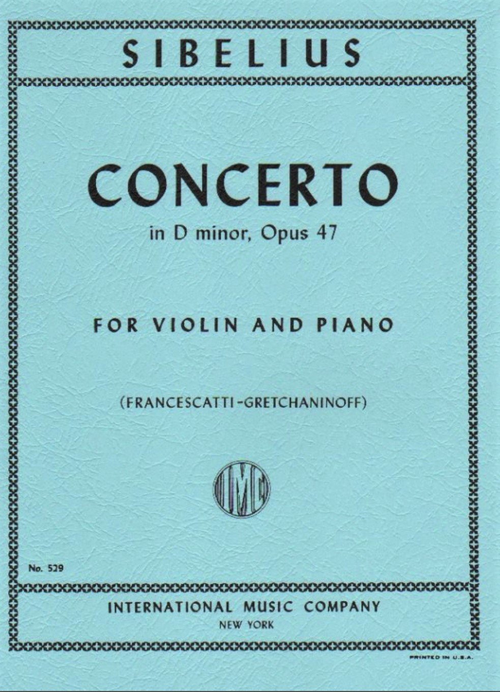 Sibelius Violin Concerto in D minor, Opus 47