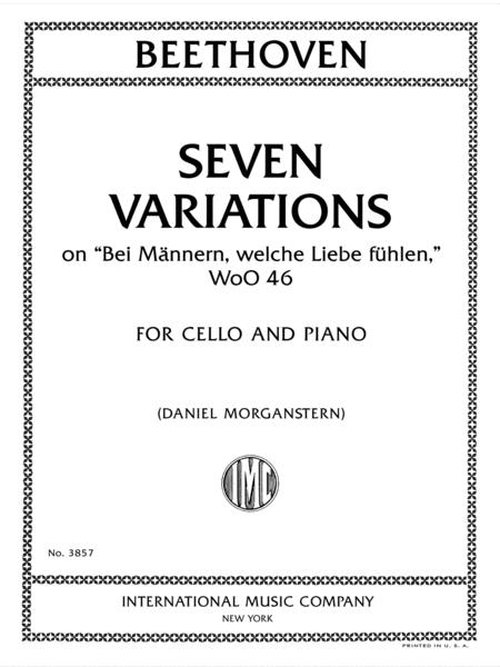 Beethoven: Seven Variations on Bei Mannern, WoO 46 for cello and piano, International Music Company No. 3857, cover