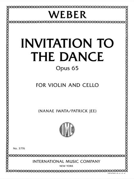 Weber: Invitation to the Dance, Op. 65 for violin and cello, International Music Company No. 3776, cover