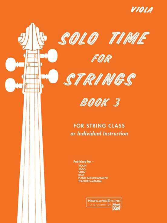 Solo Time for Strings, Book 3: Viola Book