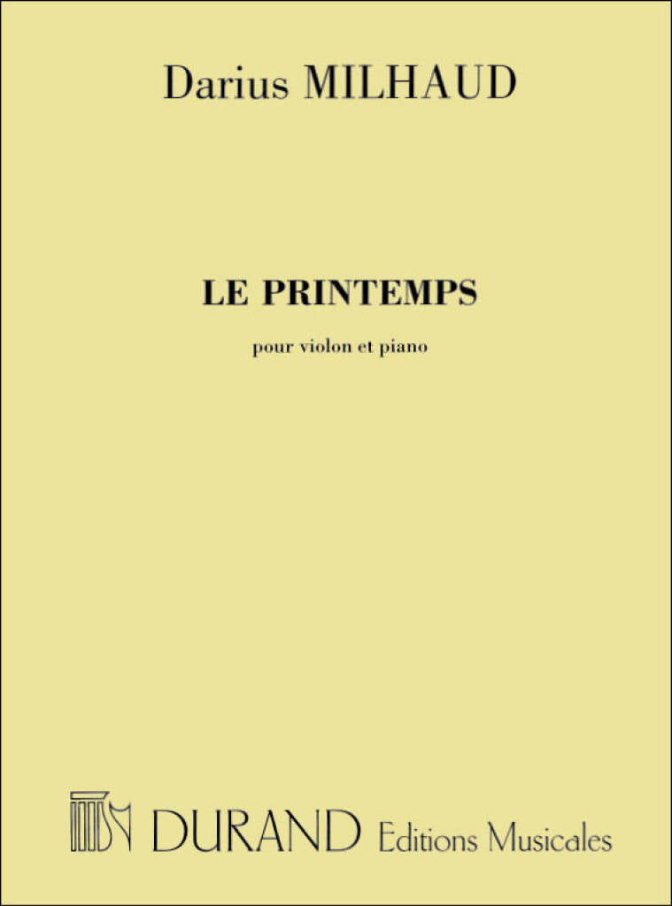 Milhaud Le Printemps