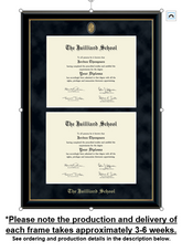 Diploma Frame: Juilliard Double Diploma Onyx Gold Black Suede (431697)*