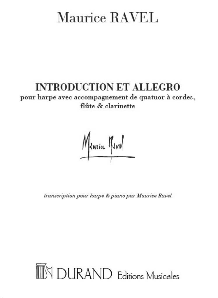 Ravel Introduction et Allegro for Harp and Piano