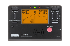Metronome/Tuner: Korg TM60 Combo Tuner & Metronome - Black