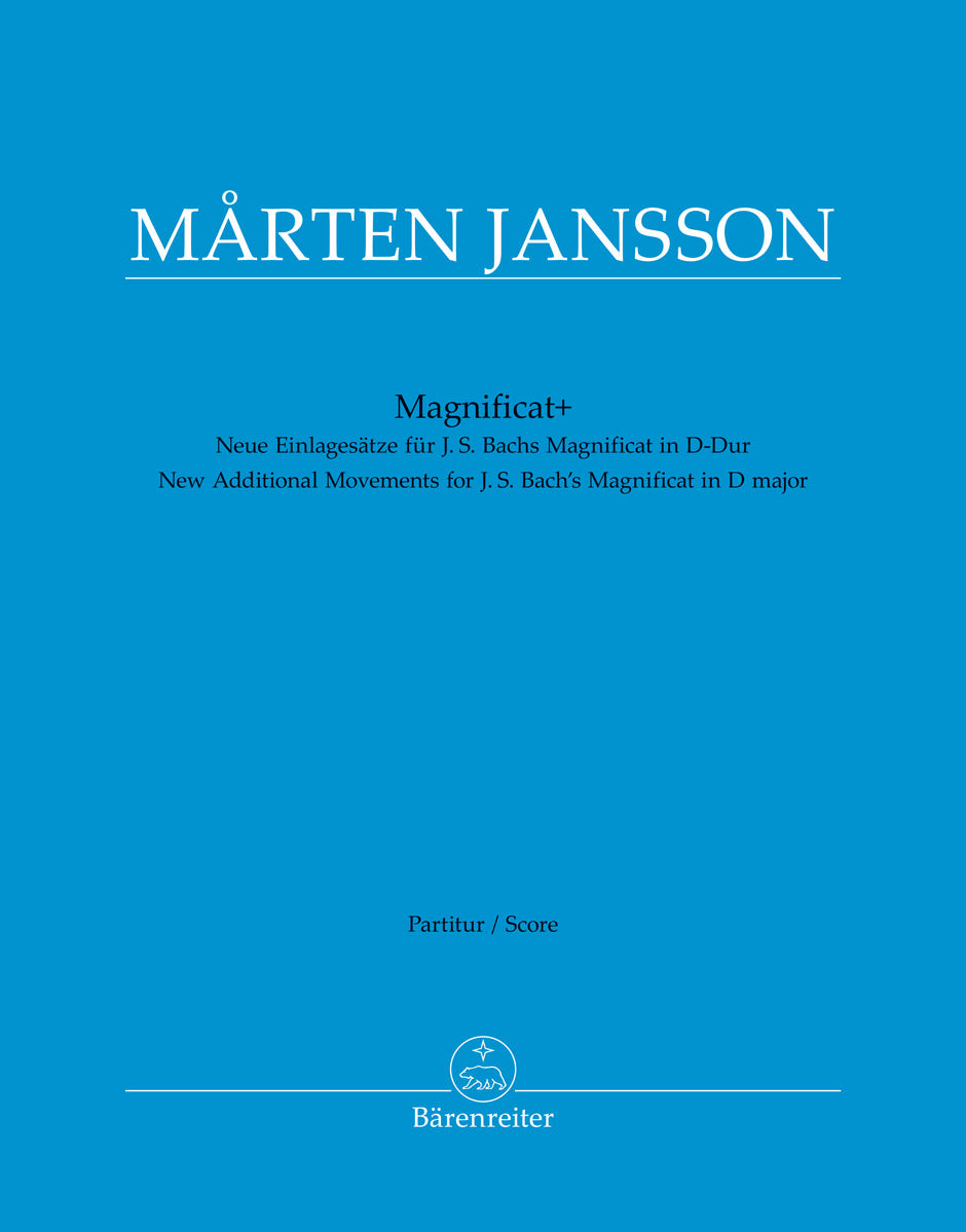 Mårten Jansson: Magnificat+, full score, Bärenreiter BA11326