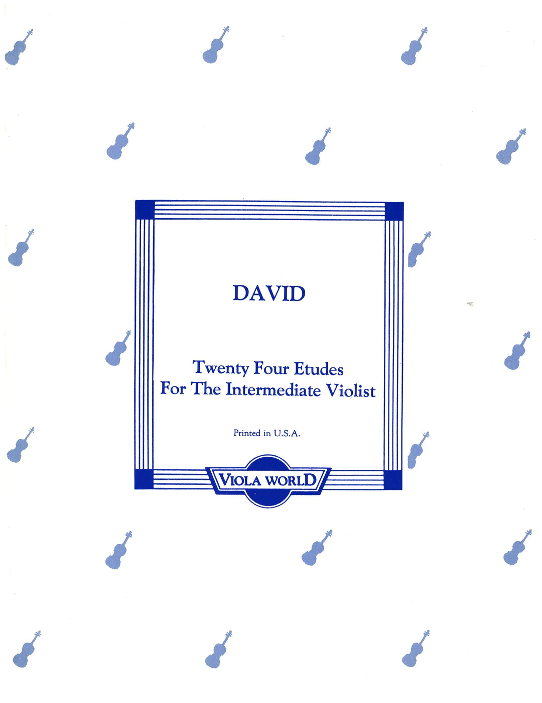 David 24 Etudes for the Intermediate Violist