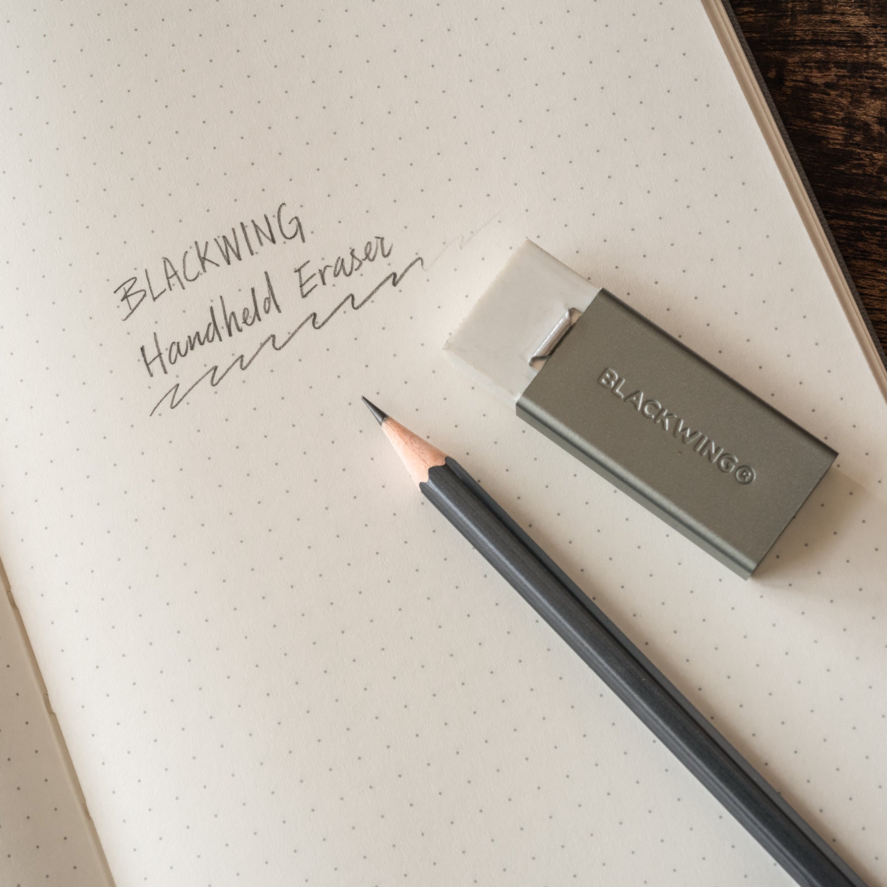 Blackwing Soft Handheld Eraser + Holder (Grey)