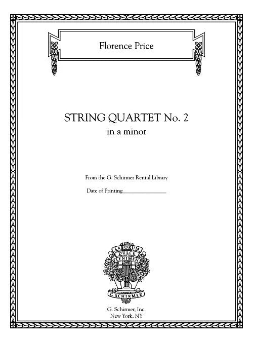 Price: String Quartet No. 2 (Score & Parts)