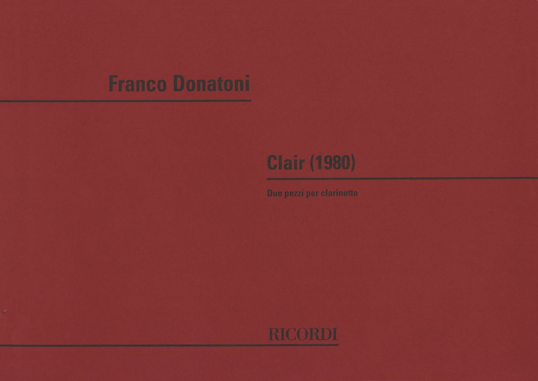 Donatoni Clair 1980