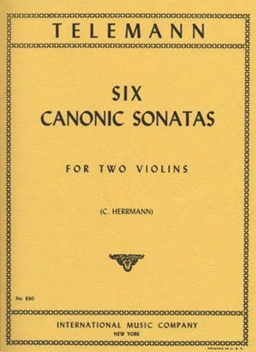Telemann Six Canonic Sonatas for 2 Violins