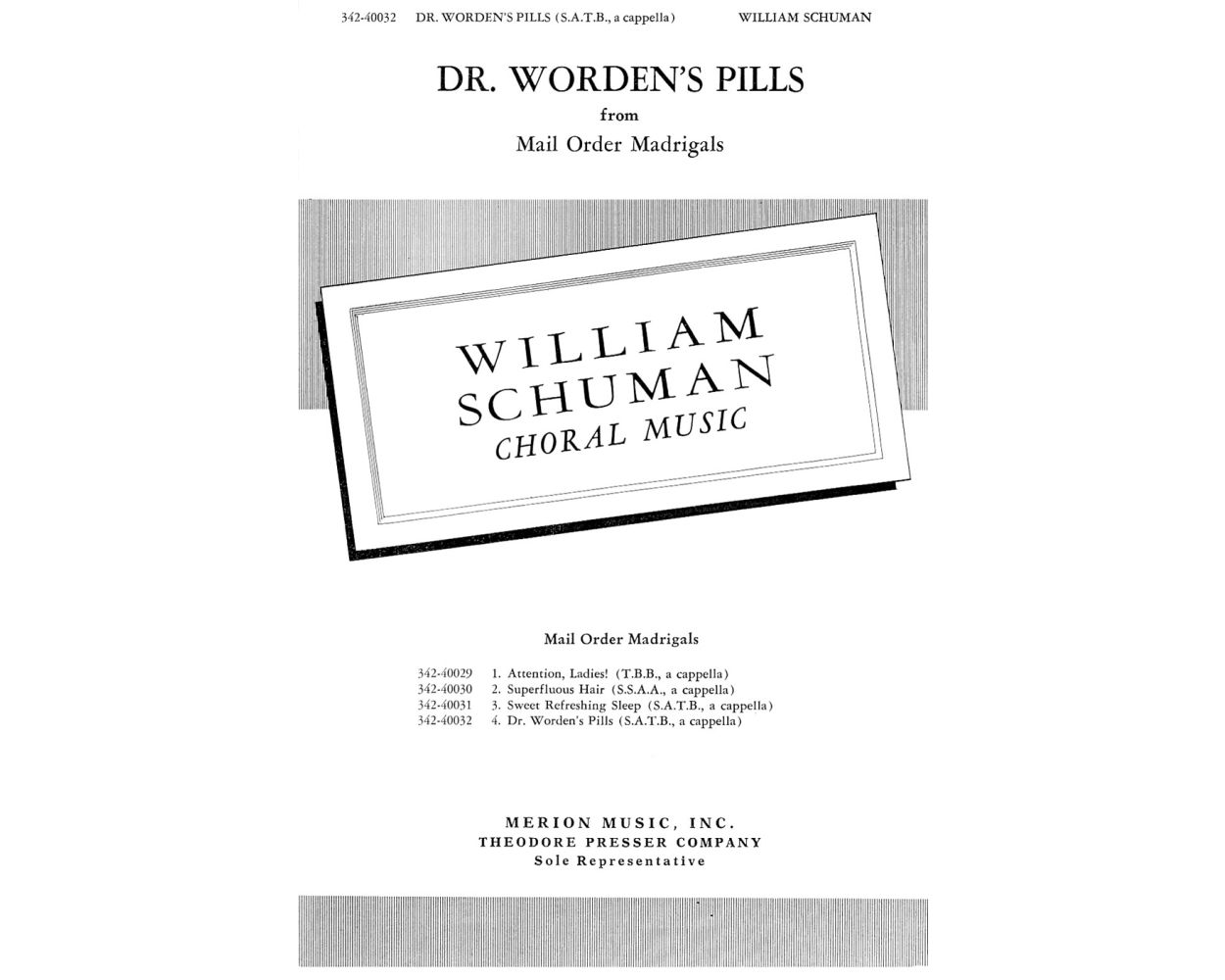 Schuman Dr Worden's Pills from Mail Order Madrigals