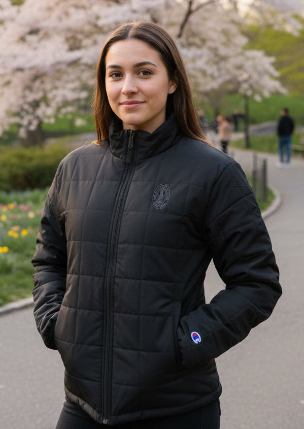 Clearance: Jacket: Lightweight Puffer with Embroidered Seal