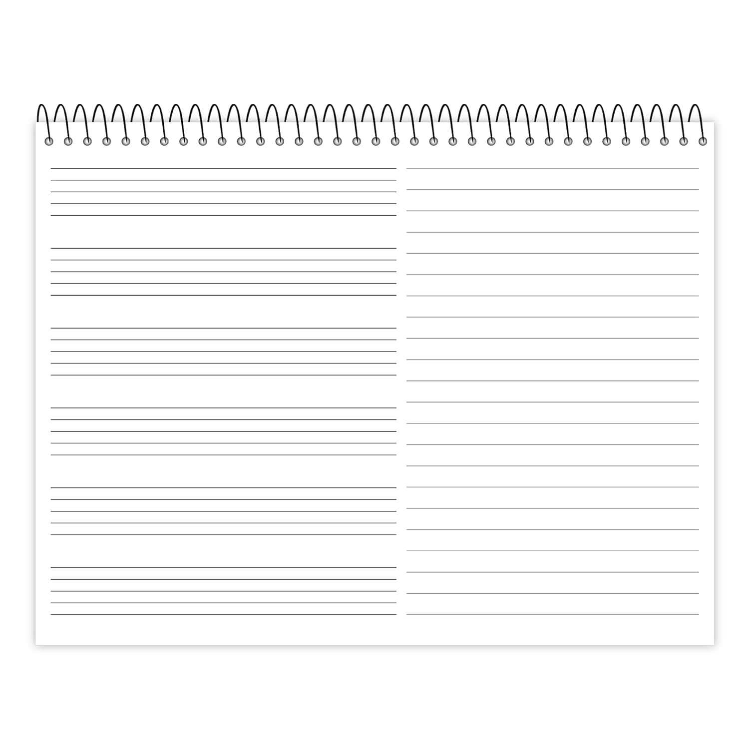 Manuscript Paper Notebook: BBM/Descant LARGE Multi Format (wide rule + Manuscript paper), 64pgs (8.5"x11")