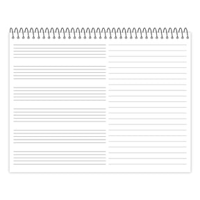 Manuscript Paper Notebook: BBM/Descant LARGE Multi Format (wide rule + Manuscript paper), 64pgs (8.5"x11")