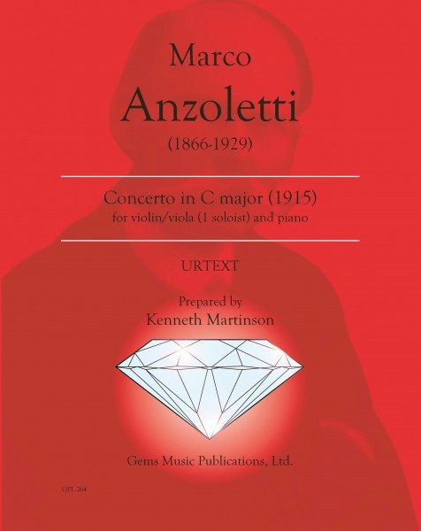 Anzoletti Concerto in C for Violin/Viola (1 Soloist) and Orchestra - Piano Reduction