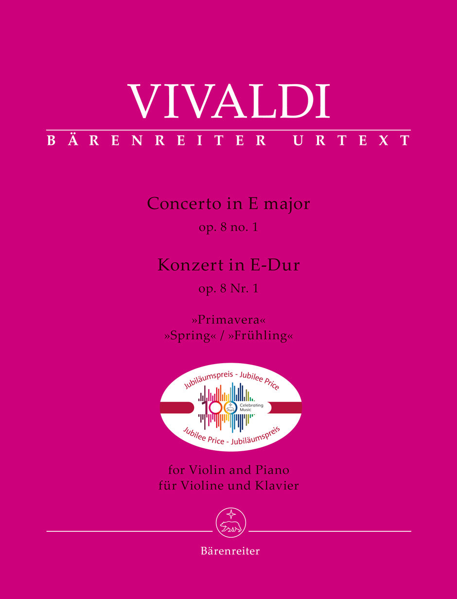 Vivaldi Concerto for Violin and Piano E major op. 8, No. 1 "Spring"