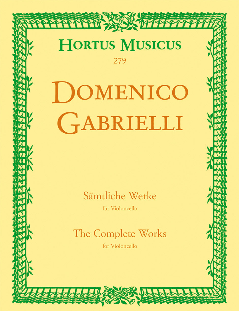 Gabrielli The Complete Works for Violoncello Solo