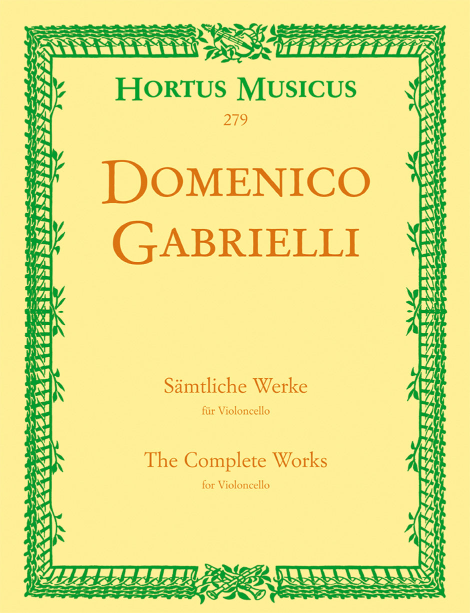 Gabrielli The Complete Works for Violoncello Solo