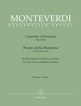 Monteverdi Lamento d'Arianna (Monodia) / Pianto della Madonna (Contrafactum) for Solo Voice and Basso continuo