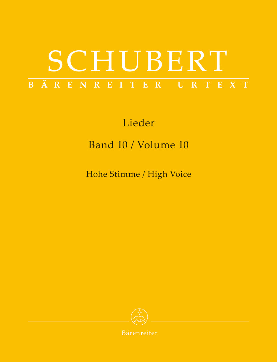 Schubert Lieder, Volume 10 for High Voice