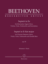 Beethoven Septet for Clarinet, Bassoon, Horn, Violin, Viola, Violoncello and Double Bass in E-flat major op. 20 - Parts