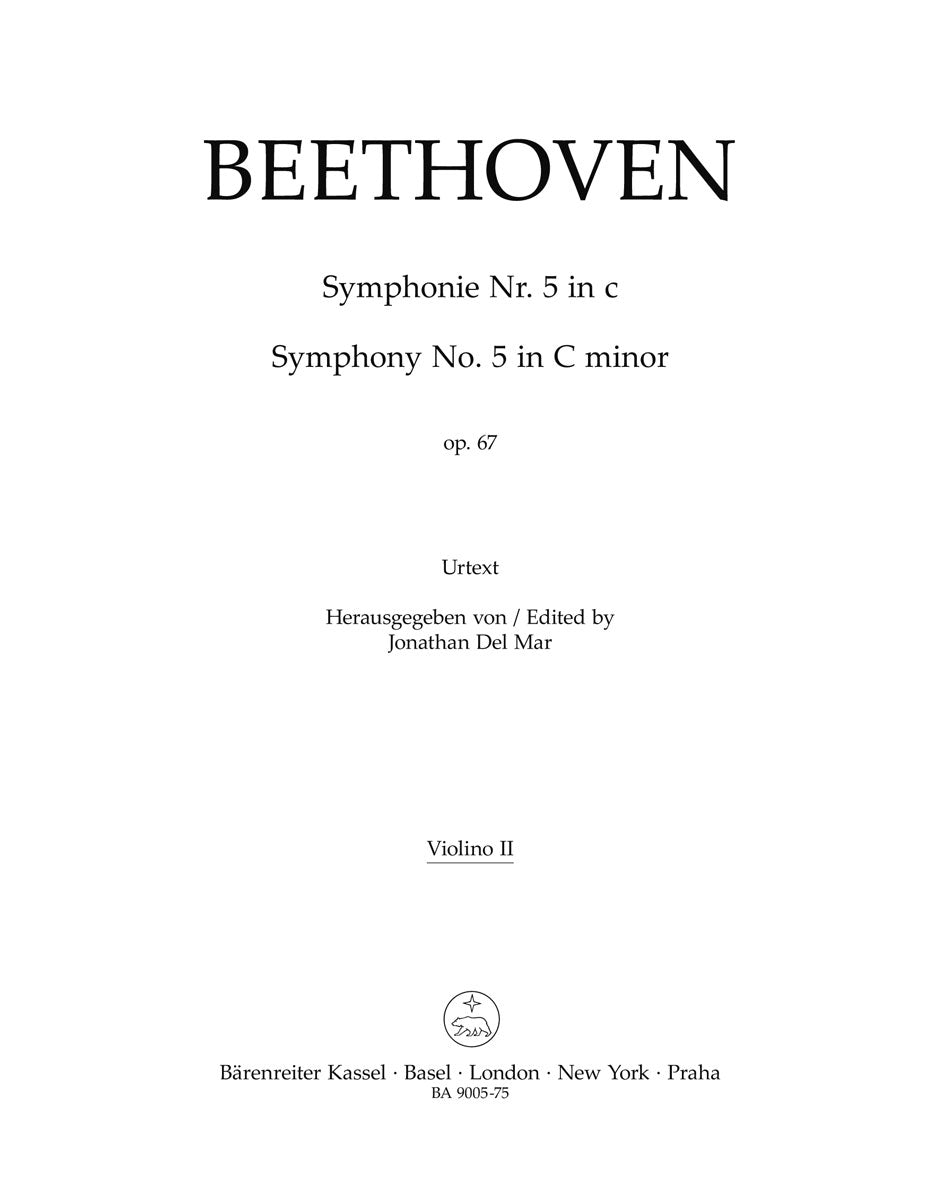 Beethoven Symphony no. 5 in C minor op. 67 Violin 2 Part