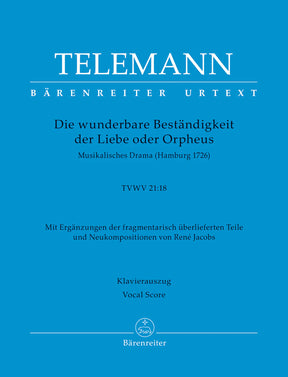 Telemann: Orpheus, TVWV 21:18 (Vocal Score)