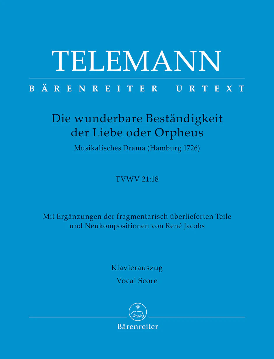 Telemann: Orpheus, TVWV 21:18 (Vocal Score)