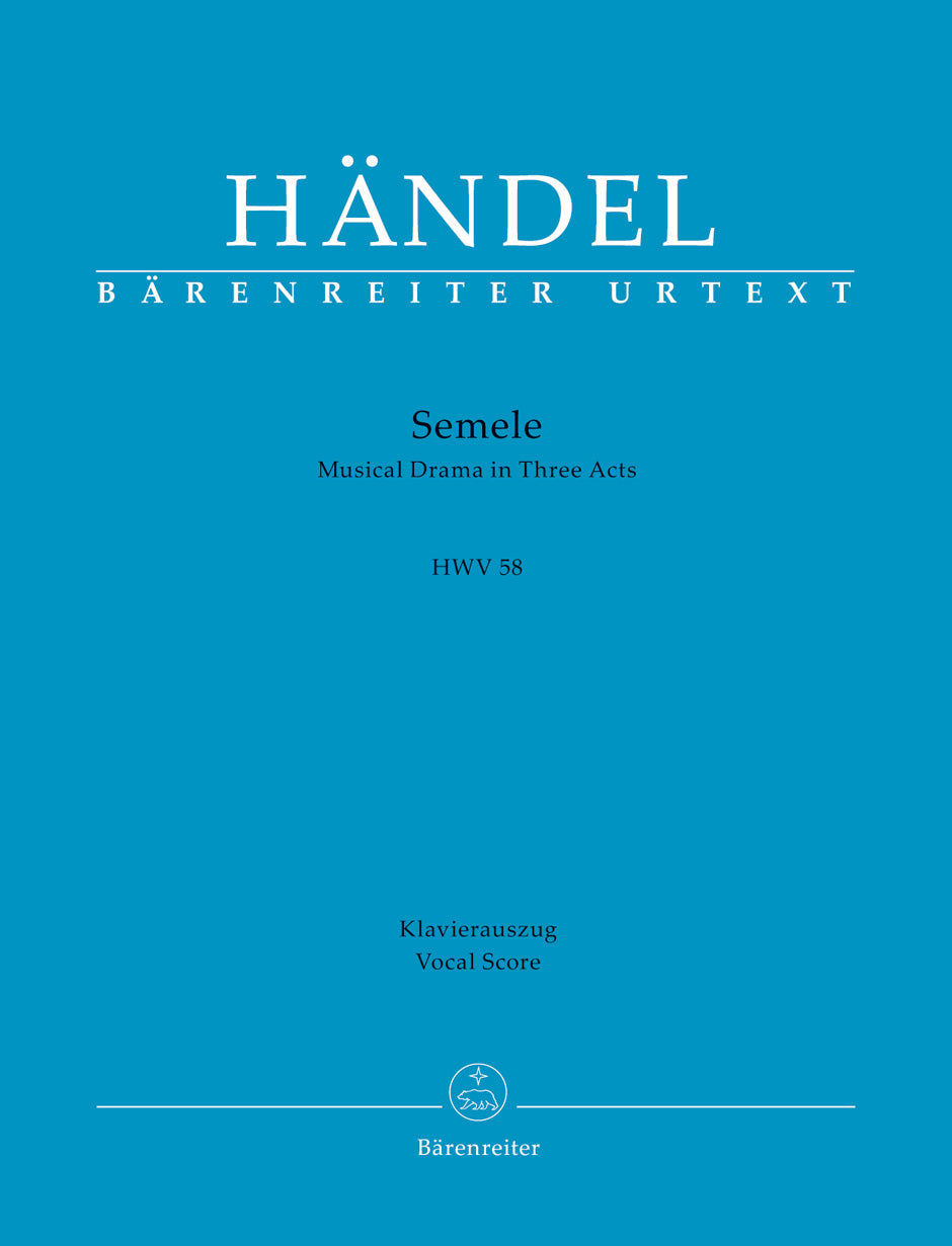 Handel Semele HWV 58 Musical Drama in Three Acts