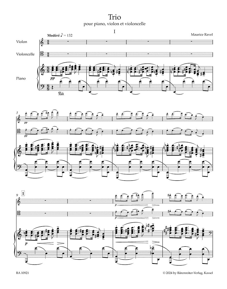 Ravel: Piano Trio (Parts)