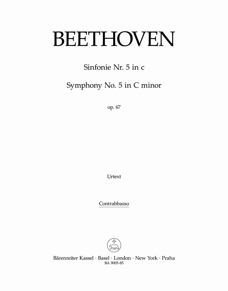 Beethoven Symphony no. 5 in C minor op. 67 Bass Part